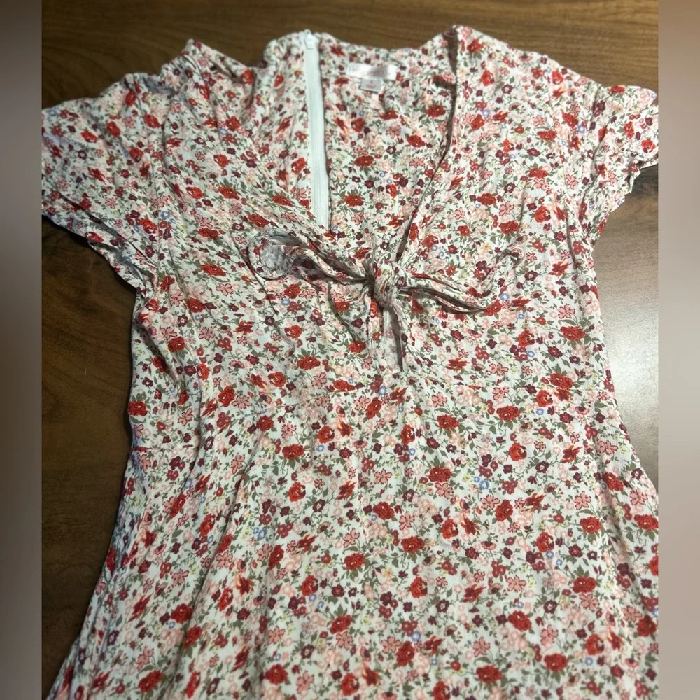 Vintage 90s Xhilaration Ditsy Floral Midi Dress - Picture 2 of 5